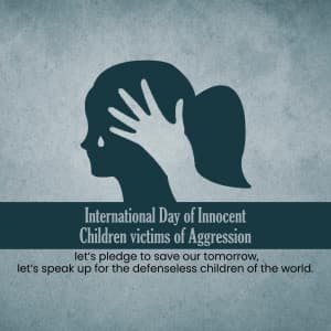 International Day of Innocent Children Victims of Aggression Facebook Poster