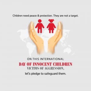 International Day of Innocent Children Victims of Aggression poster Maker