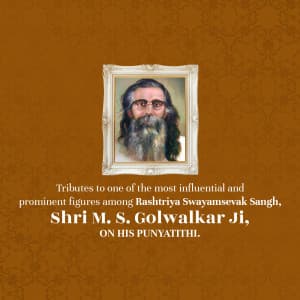 M. S. Golwalkar Punyatithi flyer