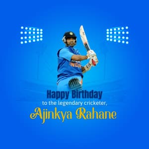 Ajinkya Rahane Birthday greeting image