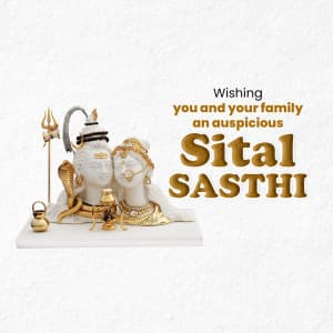 Sital Sasthi whatsapp status poster