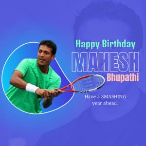 Mahesh Bhupathi Birthday marketing poster