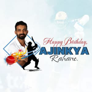 Ajinkya Rahane Birthday event advertisement