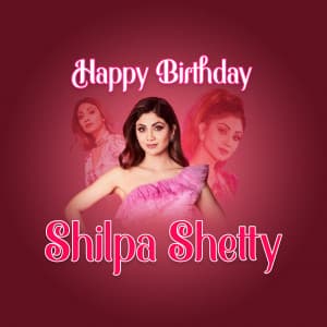 Shilpa Shetty Birthday whatsapp status poster