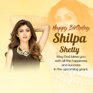 Shilpa Shetty Birthday Facebook Poster