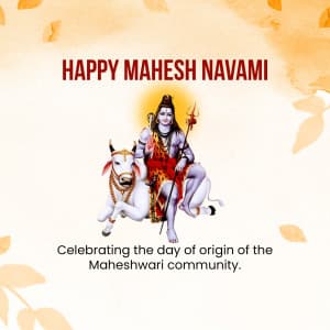 Mahesh Navami marketing flyer