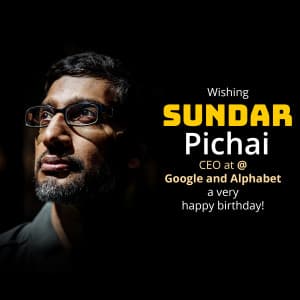 Sundar Pichai Birthday flyer