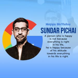 Sundar Pichai Birthday banner