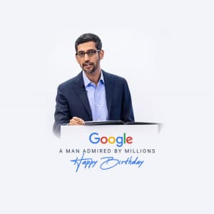 Sundar Pichai Birthday event poster