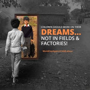 World Day Against Child Labour marketing flyer