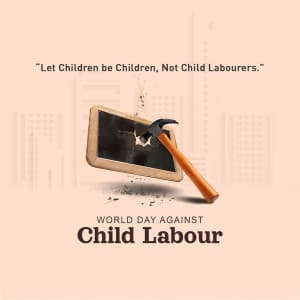 World Day Against Child Labour whatsapp status poster