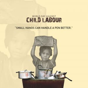 World Day Against Child Labour Facebook Poster