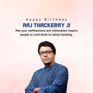 Raj Thackeray Birthday marketing flyer