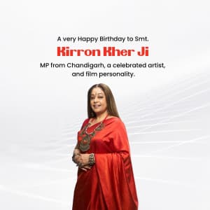 Kirron kher birthday event poster