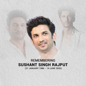 Sushant Singh Rajput Punyatithi event poster