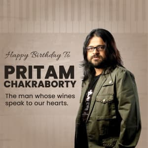 Pritam Chakraborty birthday event poster