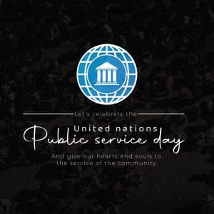 United Nations Public Service Day whatsapp status poster