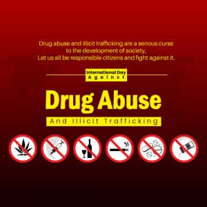 International Day Against Drug Abuse and Illicit Trafficking advertisement banner