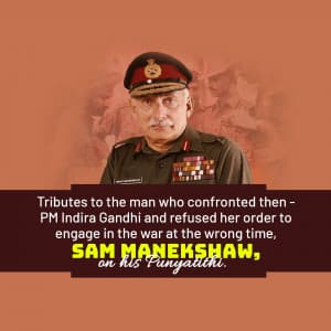 Sam Manekshaw Punyatithi image