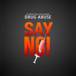 International Day Against Drug Abuse and Illicit Trafficking marketing poster