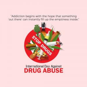 International Day Against Drug Abuse and Illicit Trafficking marketing flyer