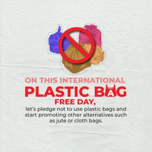 International Plastic Bag Free Day marketing flyer