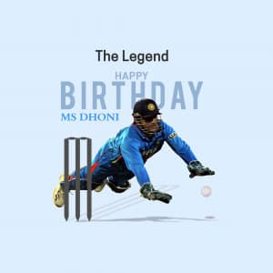 M.S. Dhoni  Birthday event advertisement