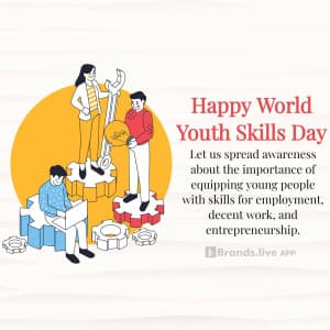 World Youth Skills Day marketing poster
