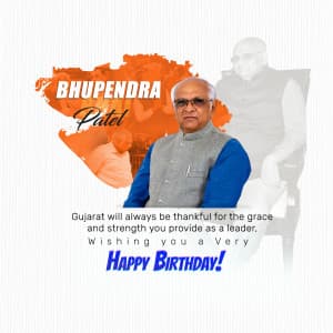 Bhupendrabhai Birthday whatsapp status poster