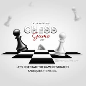 International Chess Day marketing flyer