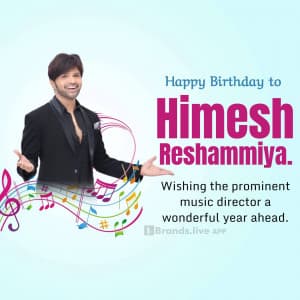 Himesh Reshammiya Birthday creative image