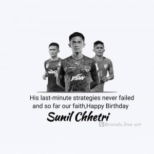 Sunil Chhetri Birthday creative image
