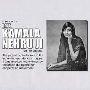 Kamla Nehru Jayanti event advertisement