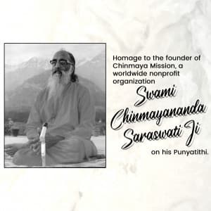 Chinmayananda Punyatithi creative image