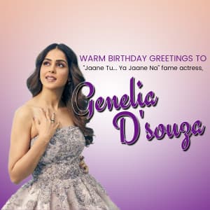 Genelia D'souza Birthday graphic