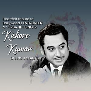 Kishore Kumar Jayanti marketing flyer