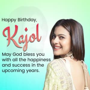 Kajol Birthday graphic