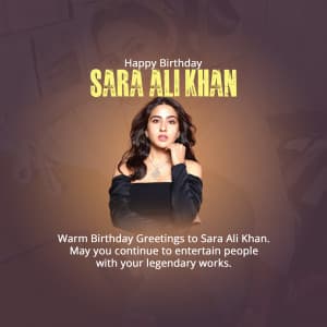 Sara Ali Khan Birthday illustration