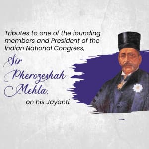 Sir Pherozeshah Merwanjee Mehta KCIE Jayanti poster Maker