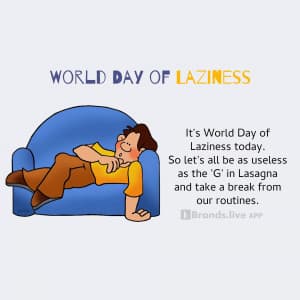 World Day of Laziness event advertisement