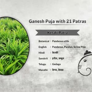 Ganesh Puja 21 Patras template