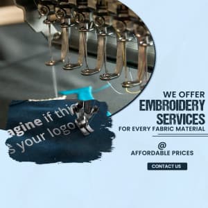 Embroidery promotional post
