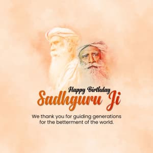 Jaggi Vasudev Birthday illustration