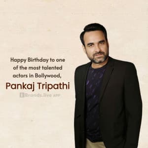 Pankaj Tripathi Birthday event poster