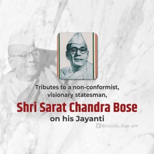 Sarat Chandra Bose Jayanti banner