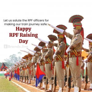 Railway Police Force (RPF) Raising Day poster Maker