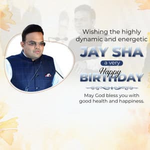 Jay Shah Birthday poster