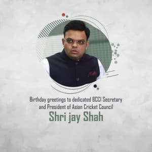 Jay Shah Birthday event poster