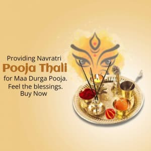 Navratri Pooja Thali facebook ad banner