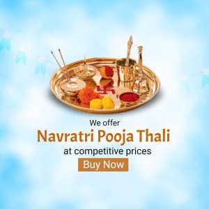 Navratri Pooja Thali facebook banner